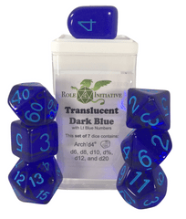 Role 4 Initiative - Diffusion Dark Blue/Light Blue Numbers Arch'D4 7pc